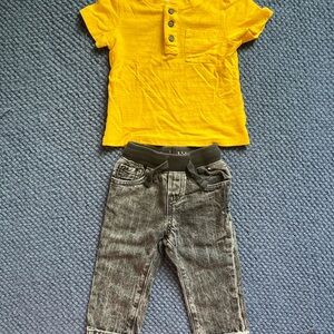 GAP Kids Black Acid Washed Jeans